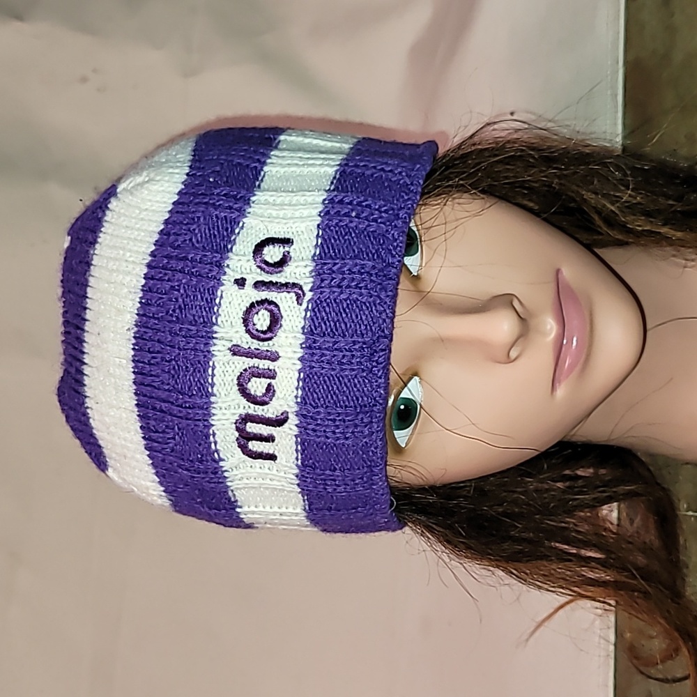 Made in Germany. Quality knitted beanie. Embroidered. MALOJA